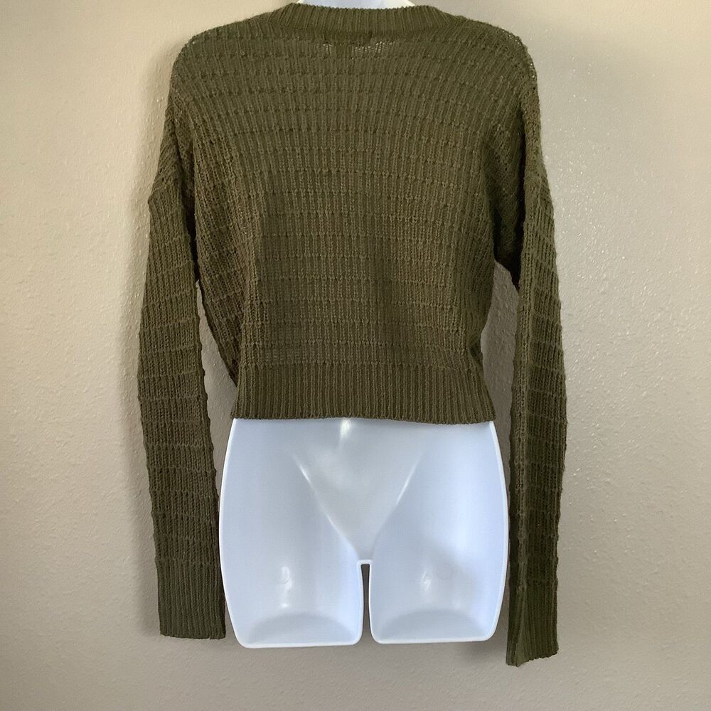 Mossy Green Cottagecore Goblincore Forest‎ Fairy Button Up Knitted Cardigan XS - Picture 6 of 7
